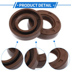2X Oil Seal Rotary Shaft Seal for Various Models (15x28x7mm) FKM Rubber