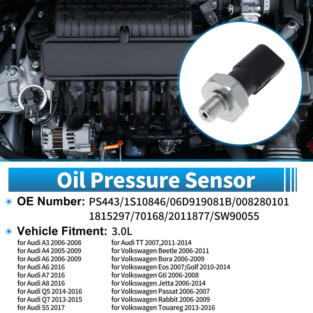 Engine Oil Pressure Sensor No.PS443/1S10846/06D919081B for Audi A3 (2006–2008)