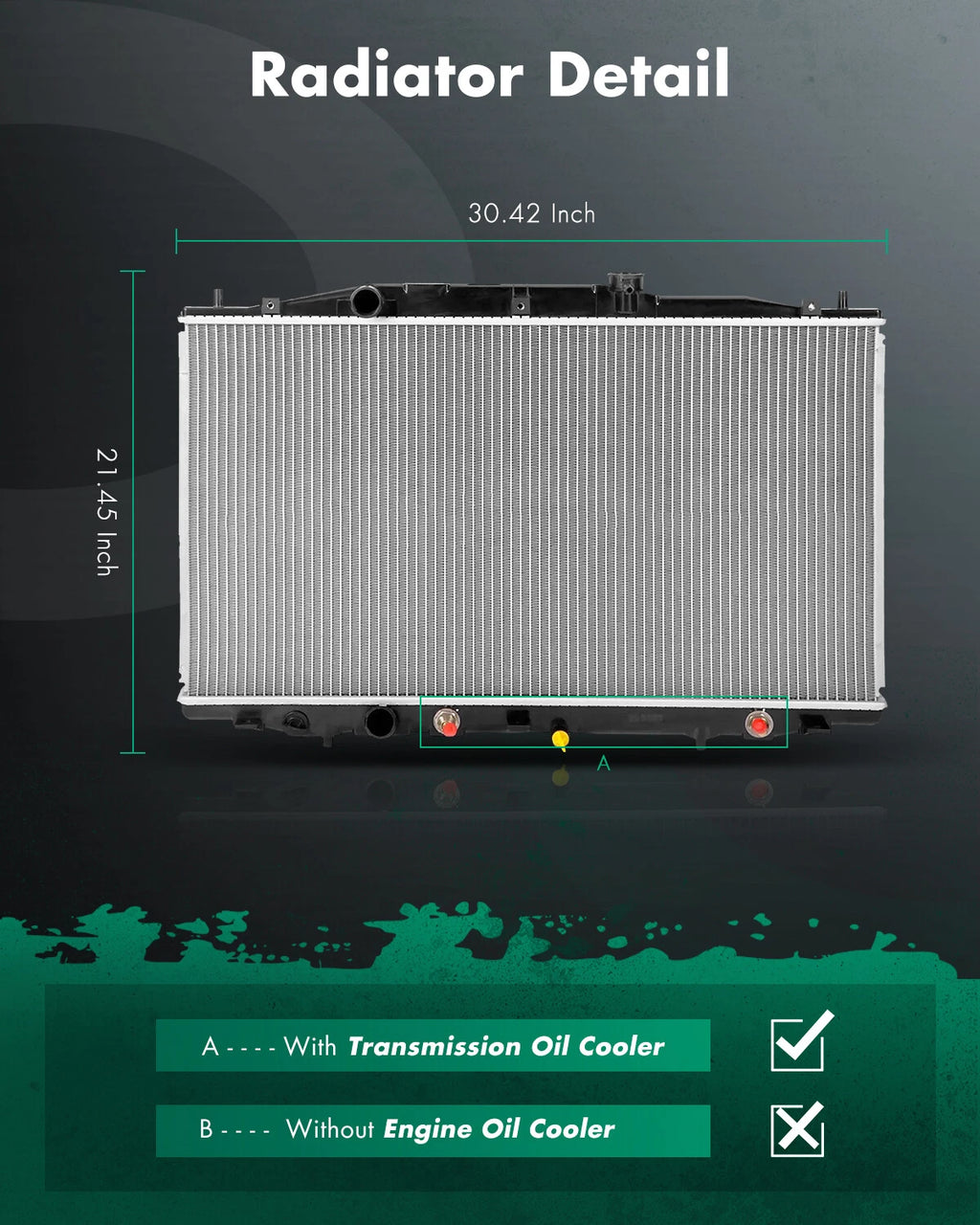 2797 Aluminum Radiator for Honda Accord 2003–2007 2.4L