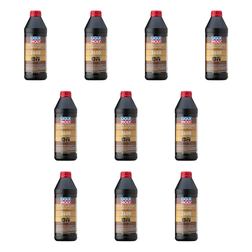 Set of 10 Liqui Moly Central Hydraulic System Oil 2600 (10L)