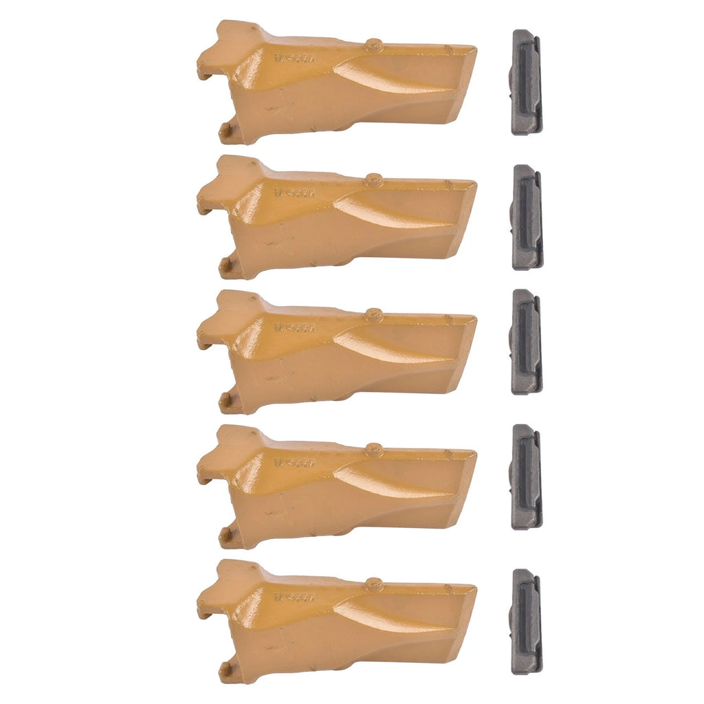 5 PK V33 V33SYL Digging Teeth with V33PN Flex Pins for Adapter (Alloy Steel)