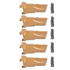 5 PK V33 V33SYL Digging Teeth with V33PN Flex Pins for Adapter (Alloy Steel)