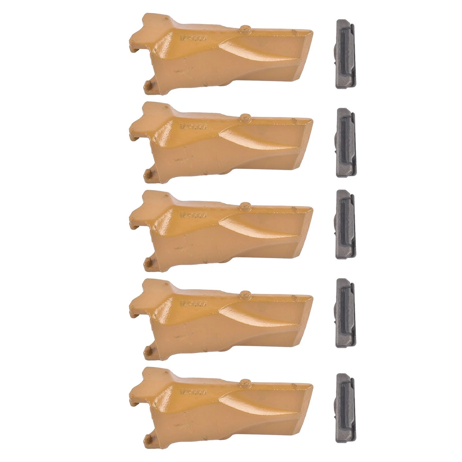 5 PK V33 V33SYL Digging Teeth with V33PN Flex Pins for Adapter (Alloy Steel)