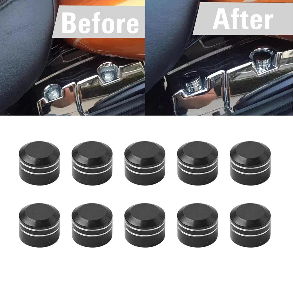 9mm-12mm Engine Screw Bolt Cover Caps for Harley Electra Glide, Road King (2009-2023)