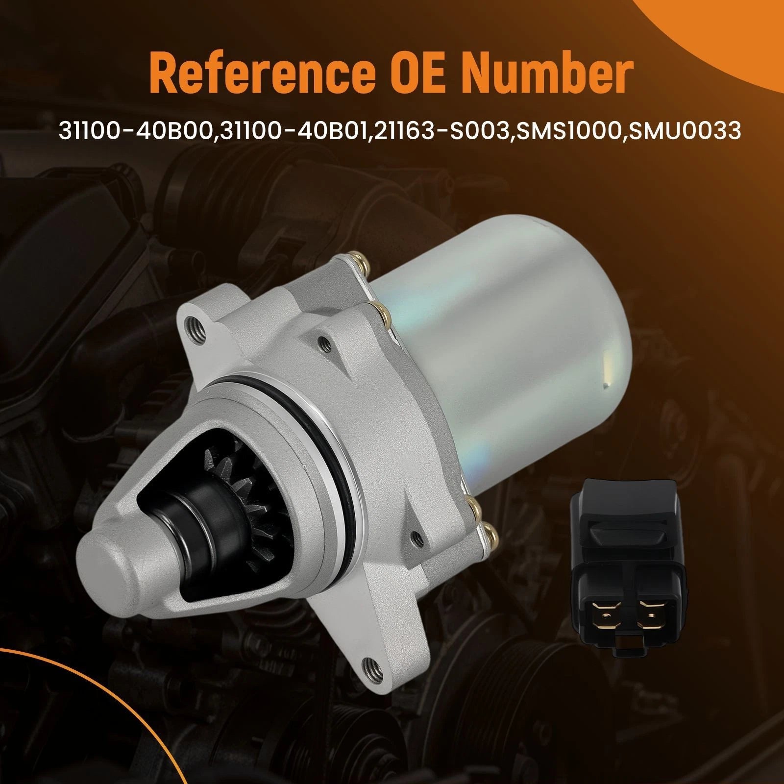 12V Starter Motor for Suzuki LT80 Quadsport 80 (1987–2006) 31100-40B01