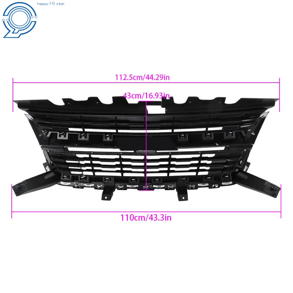 Front Upper Grille with Chrome Trim for Chevrolet Colorado (2015–2020)