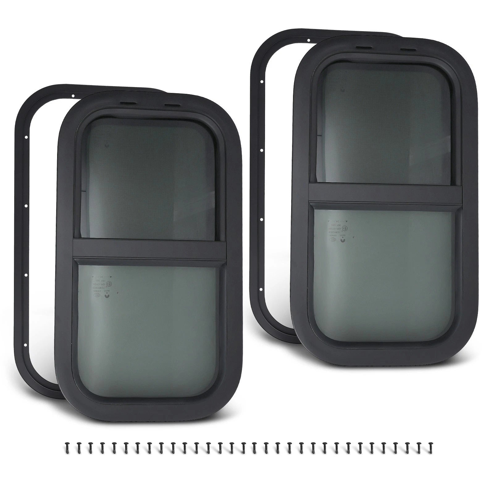2 Pack 12" x 22" Vertical Window for RV/Camper/Cargo/Food Truck