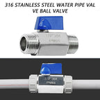 12'' Ball Valve with NPT Thread for Compact Applications (Stainless Steel)
