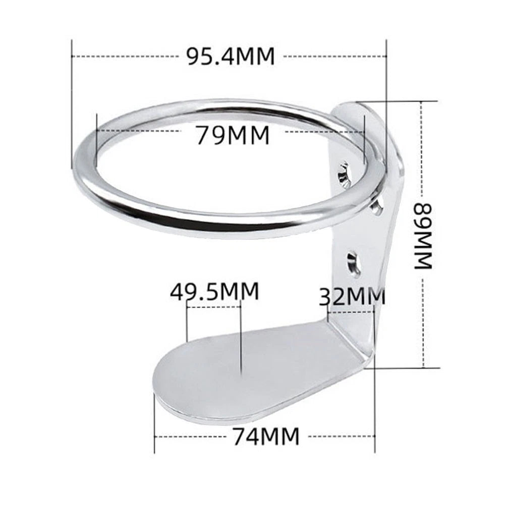 Stainless Steel Wall Mounted Drink Holder for Boat RV Yacht