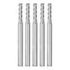Set of 5 Carbide End Mills for Various Applications (3/32", 4 Flute)