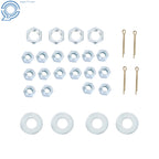 Set of 4 Trailer Axle Kits with 4 on 4" Bolt Idler Hub & 1" Round BT8 Spindle