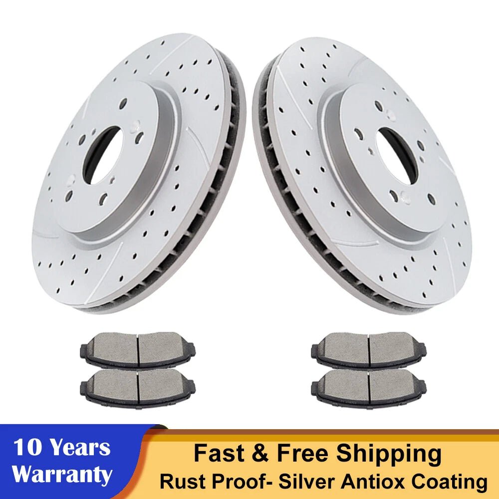 Front Brake Rotors & Ceramic Pads for Honda CR-V (2007–2016)