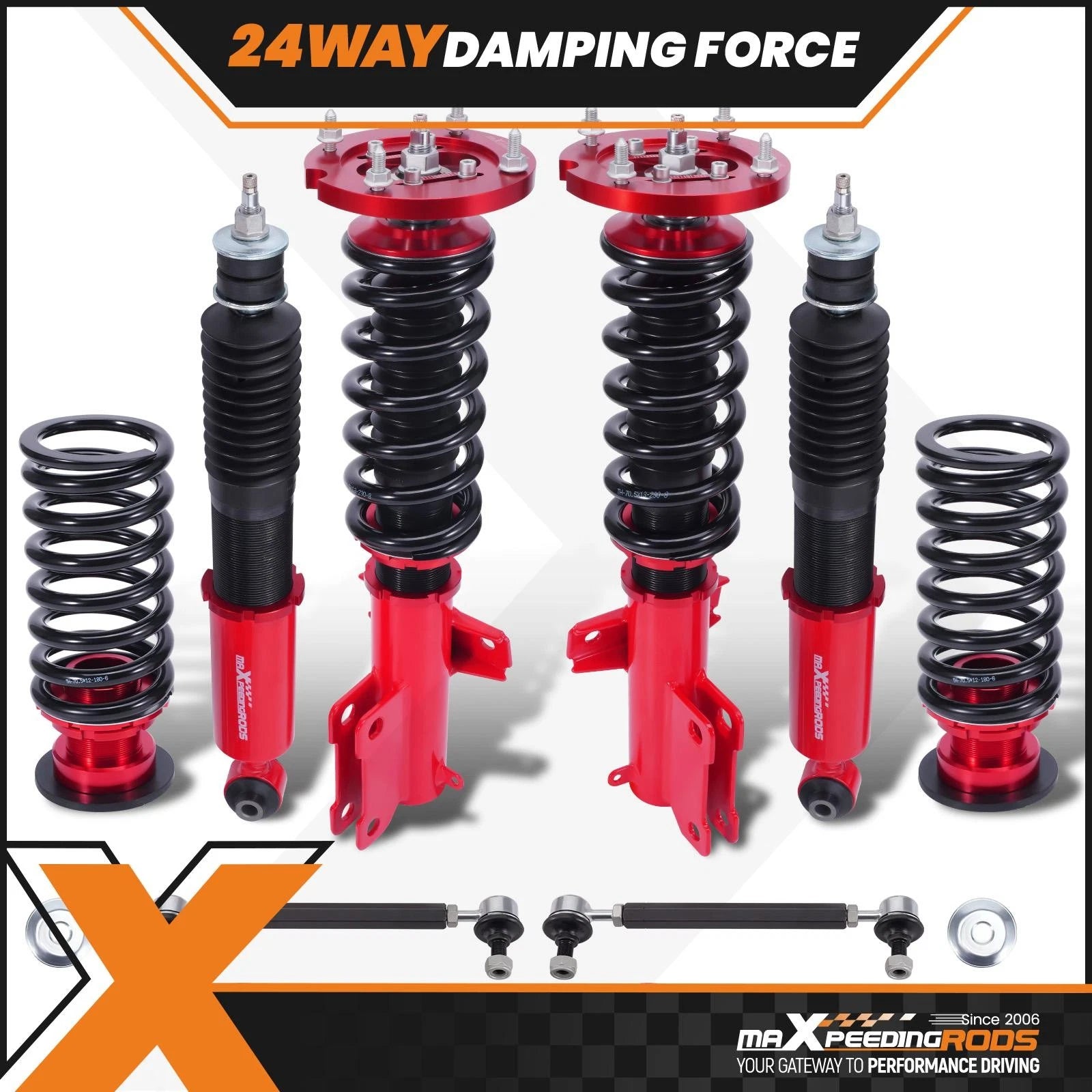 24 Click Damper Coilovers Lower Kit for Ford Mustang (2005–2014)