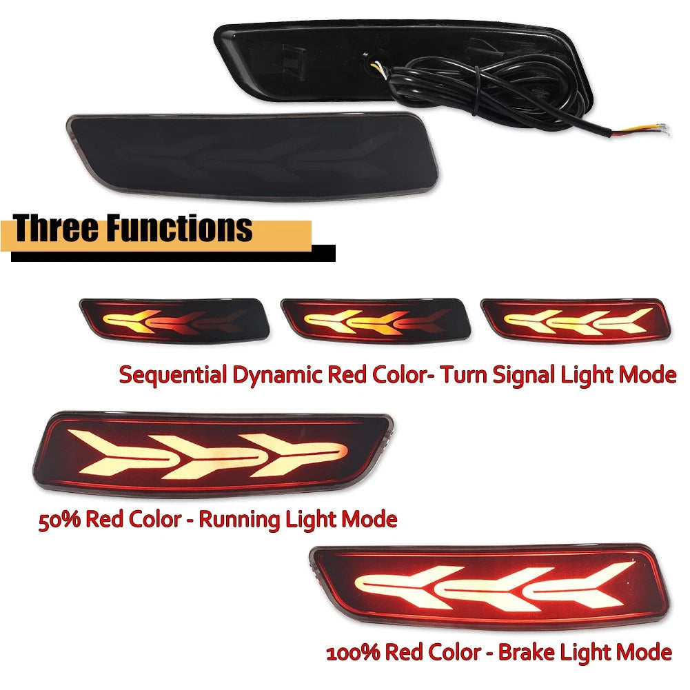 2X Smoke Lens LED Tail Brake Lights for Lexus GS ES (2013–2018)