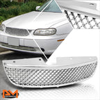 Diamond Mesh Front Bumper Grille for Chevy Malibu (1997–1999) Chrome