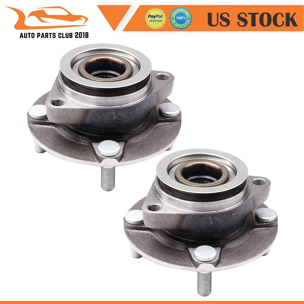 2 Front Wheel Hub Bearing Assembly for Nissan Cube (2009–2014) FWD 1.8L