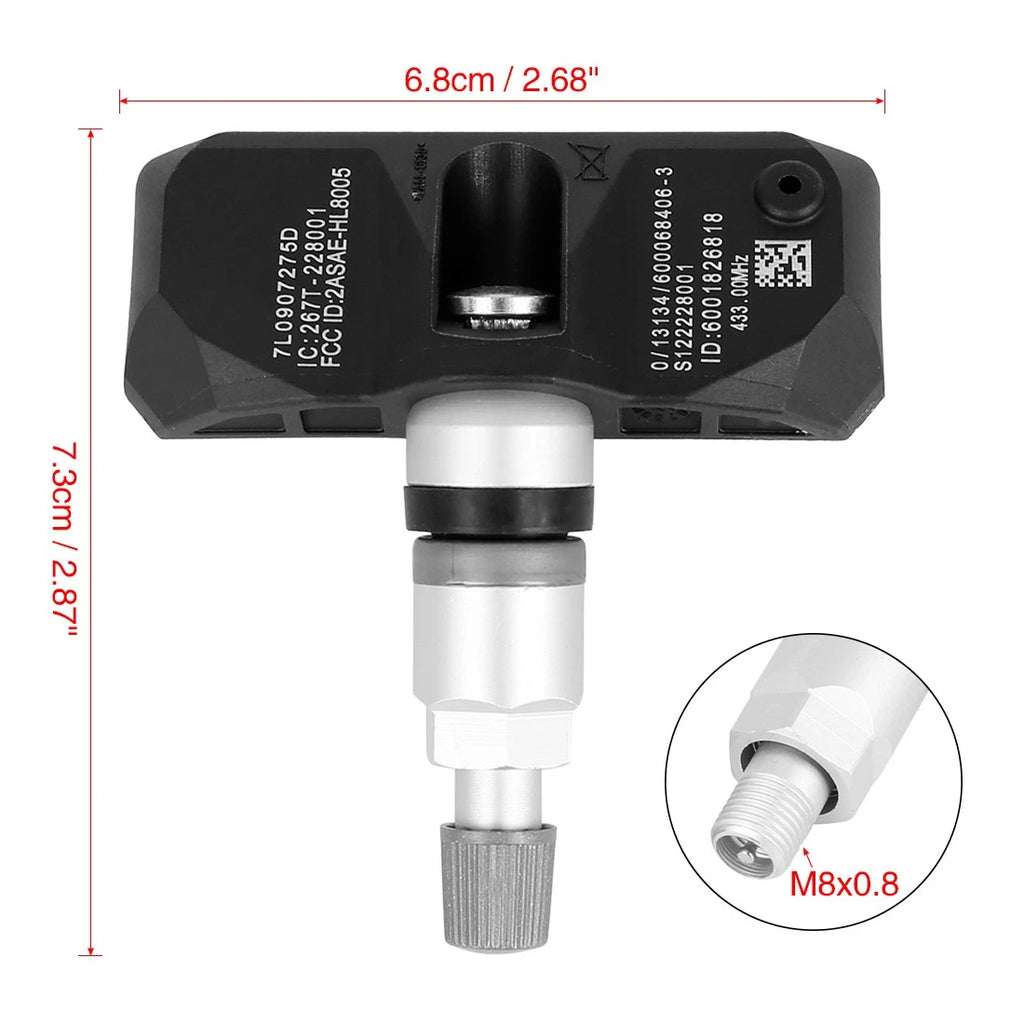 TPMS Tire Pressure Sensor 433MHz 7L0907275B for Volkswagen Touareg (2004–2007)