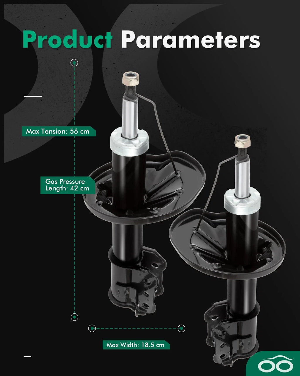 Front Shocks Struts for Mazda 626 (1998–2002)