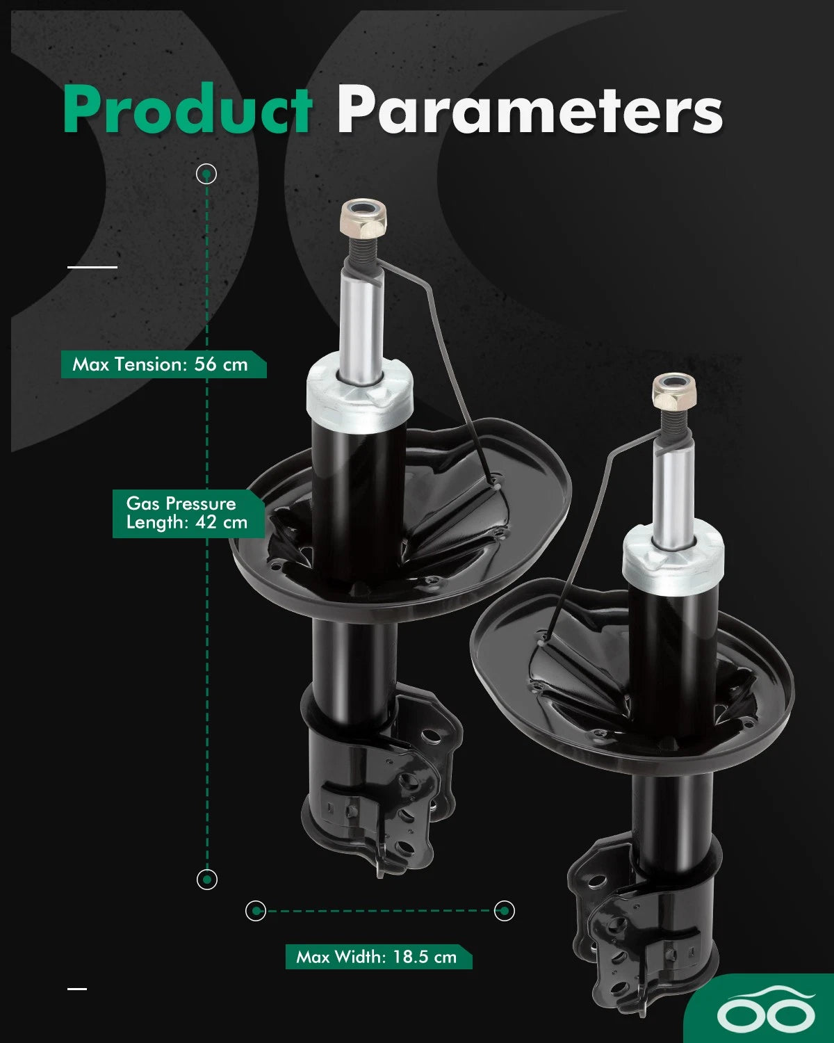 Front Shocks Struts for Mazda 626 (1998–2002)