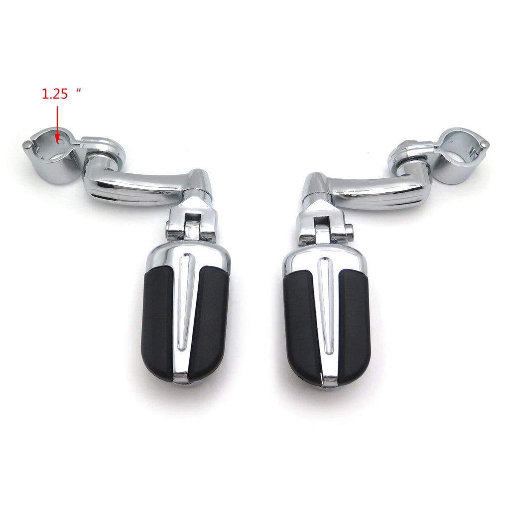 1-1/4" Chrome Slipstream Footpegs for Yamaha Road Star Warrior (2002–2009)