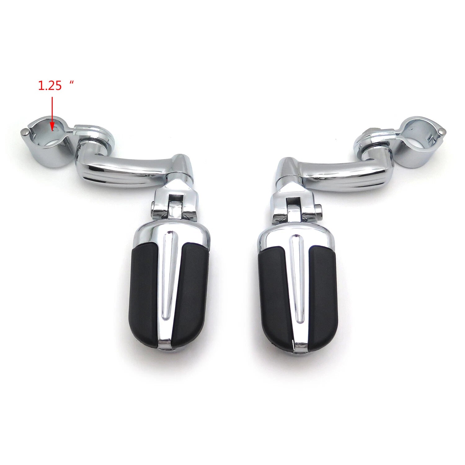 1-1/4" Chrome Slipstream Footpegs for Yamaha Road Star Warrior (2002–2009)