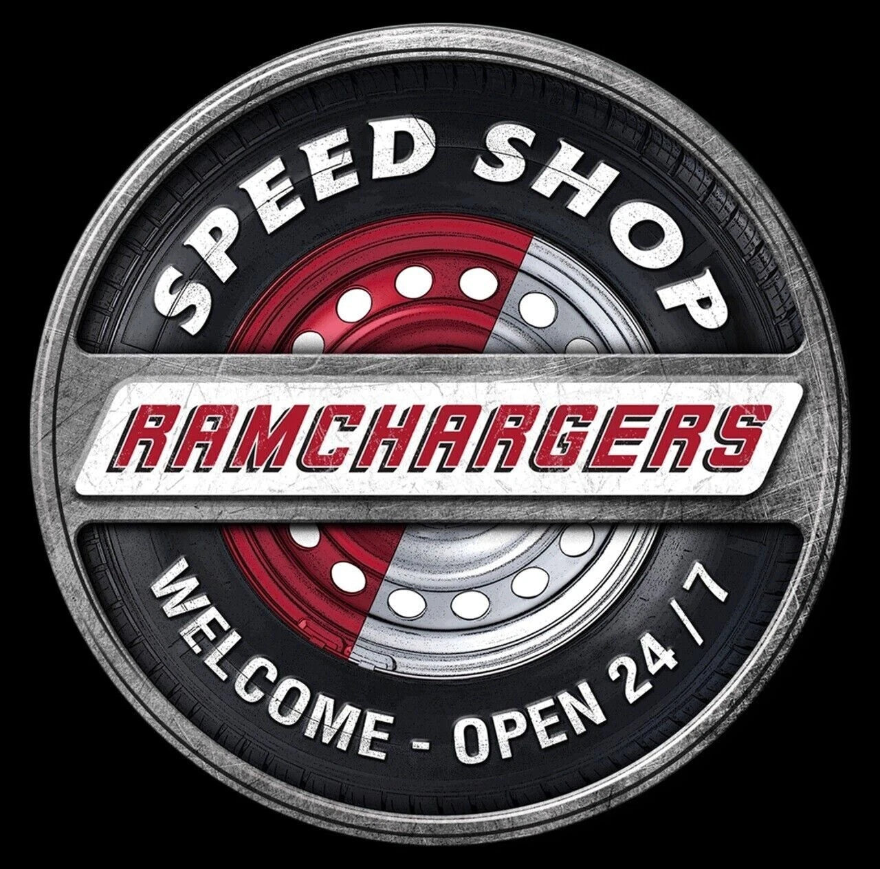 Metal Wall Decor Sign for Ramchargers Garage Muscle Detroit (2799)