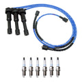 NGK 7mm Wire Set & Denso Platinum Spark Plug Kit for Amanti Santa Fe (2004–2006)