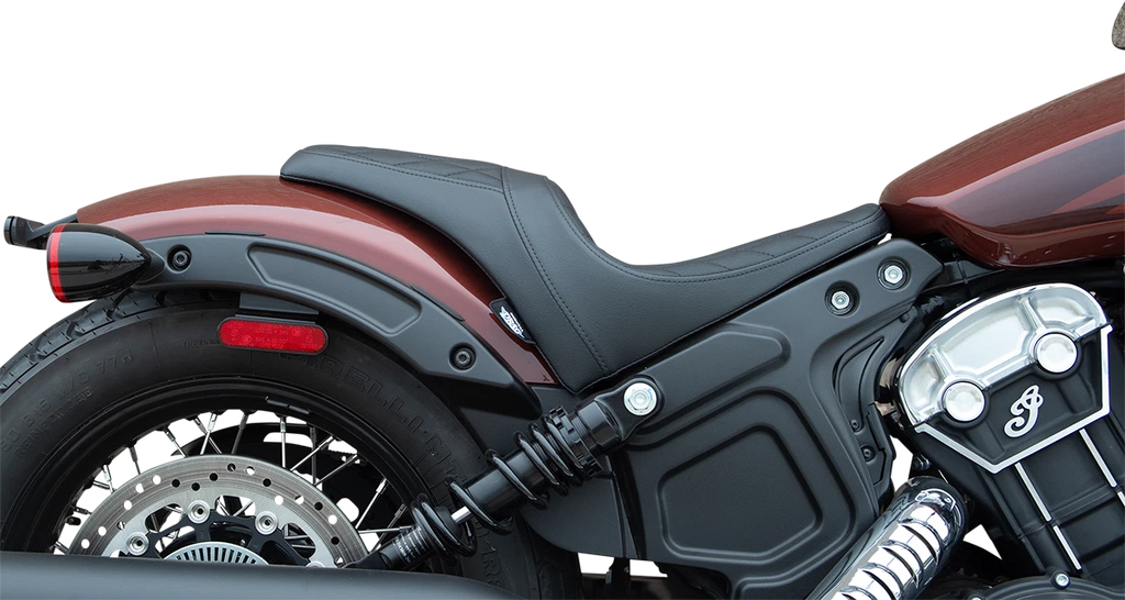 3/4 Solo Seat for Indian Scout (2018–2022) - Black Diamond Stitch