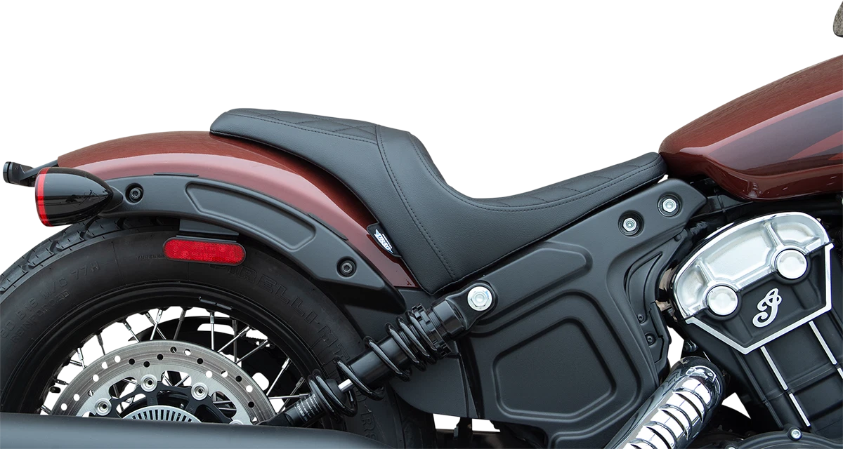 3/4 Solo Seat for Indian Scout (2018–2022) - Black Diamond Stitch