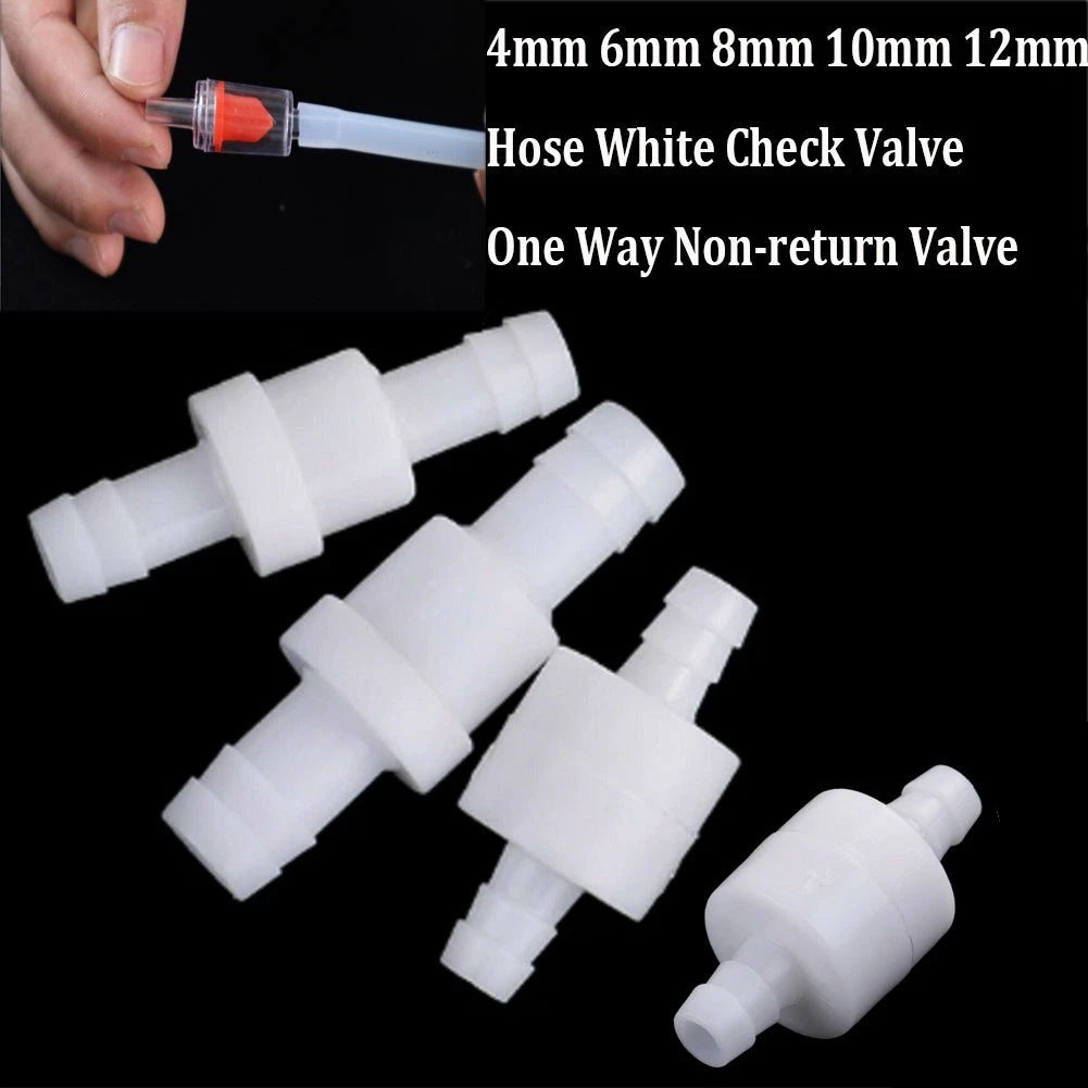 Non-return Valve Hose ID Plastic for Various Applications (4mm, 6mm, 8mm, 10mm, 12mm)