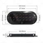 2X LED Rear Stop Brake Flowing Tail Lights for Truck Trailer Caravan