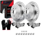Rear Disc Rotors + Brake Pads for Toyota Highlander Sienna Lexus RX350 RX450h (2001–2023)