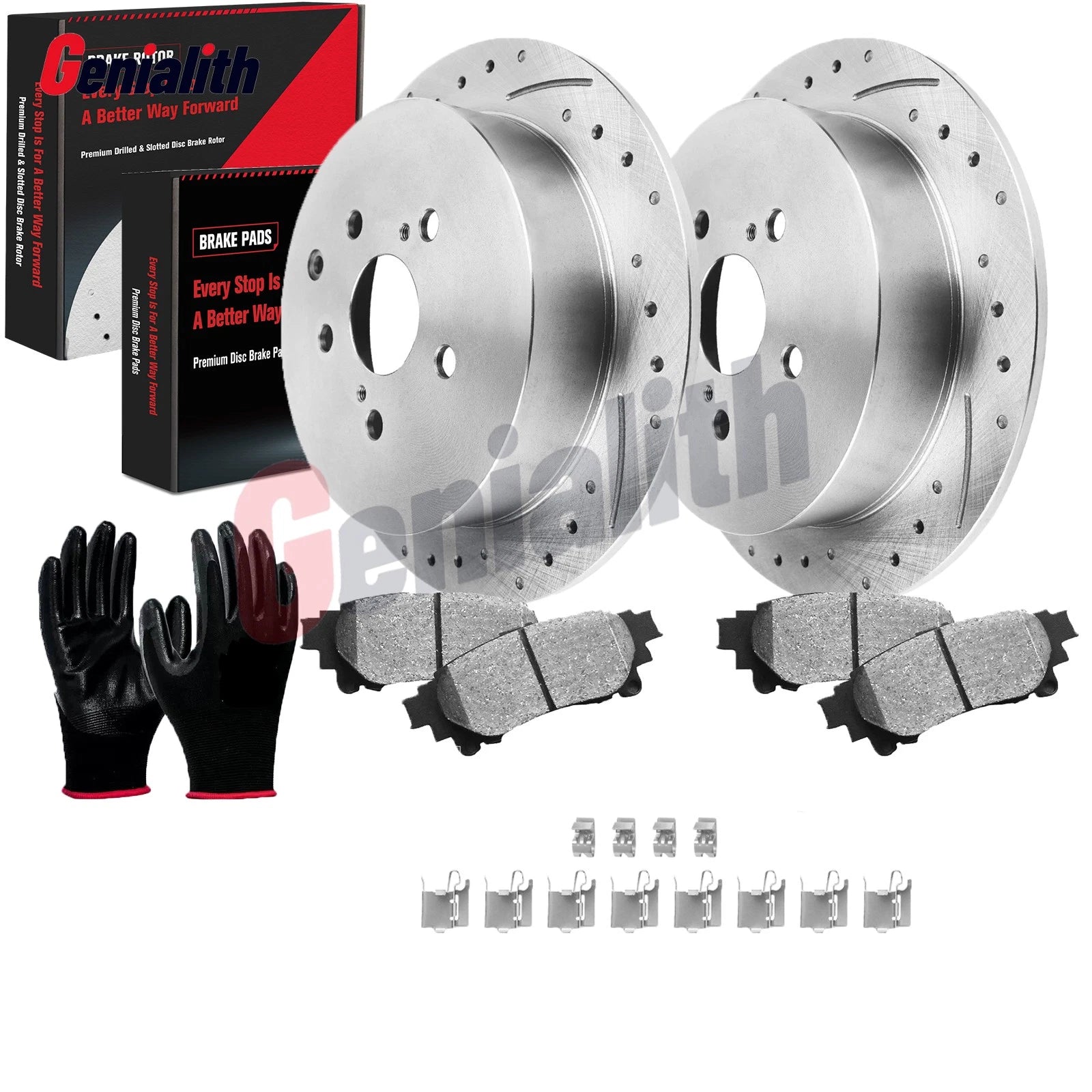 Rear Disc Rotors + Brake Pads for Toyota Highlander Sienna Lexus RX350 RX450h (2001–2023)