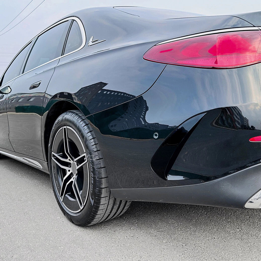 Rear Side Spoiler Canard Cover Trim for Benz E-Class W214 (2024) Gloss Black