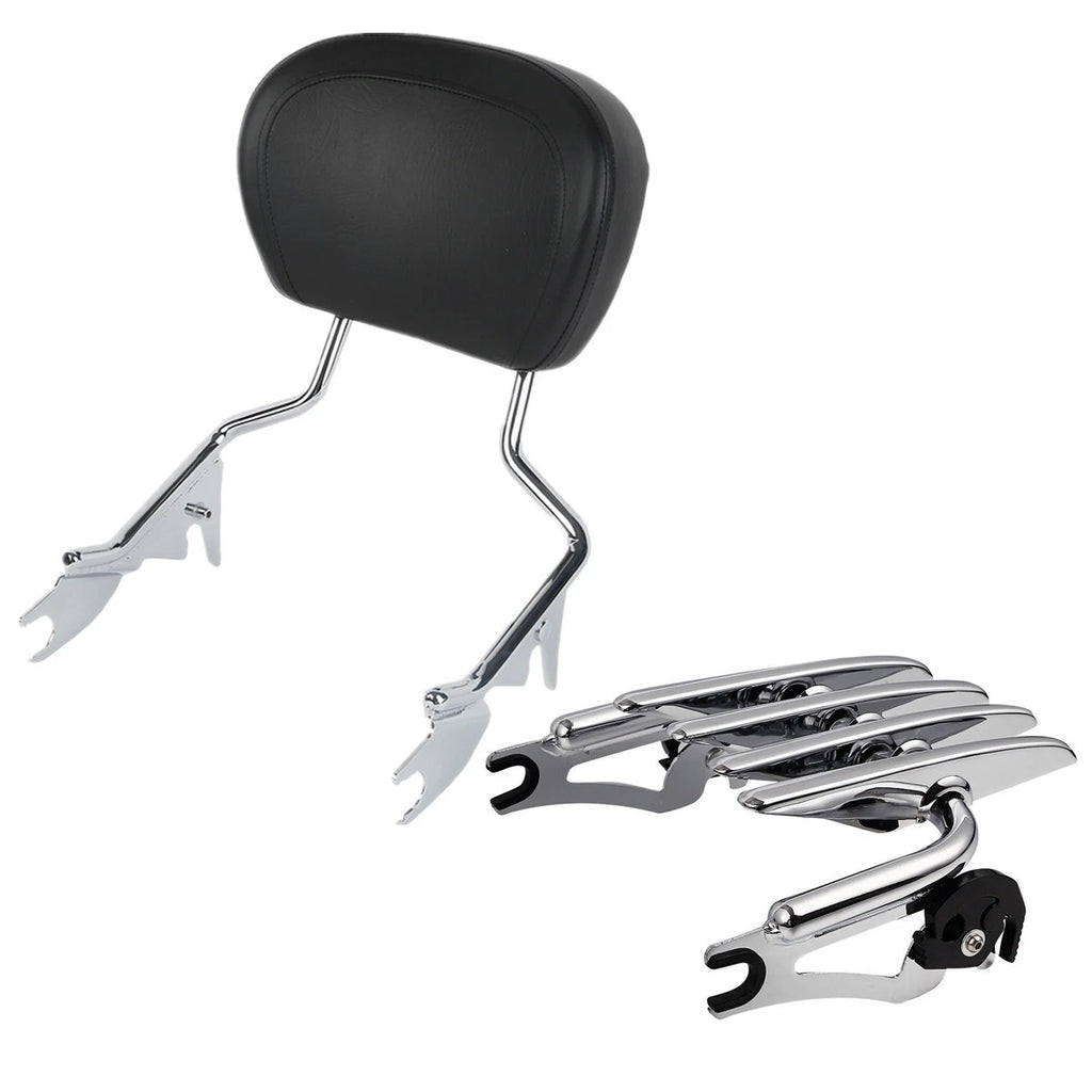 Backrest Sissy Bar & Stealth Luggage Rack for Harley Touring Road King (2009–2025)