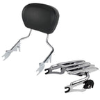 Backrest Sissy Bar & Stealth Luggage Rack for Harley Touring Road King (2009–2025)