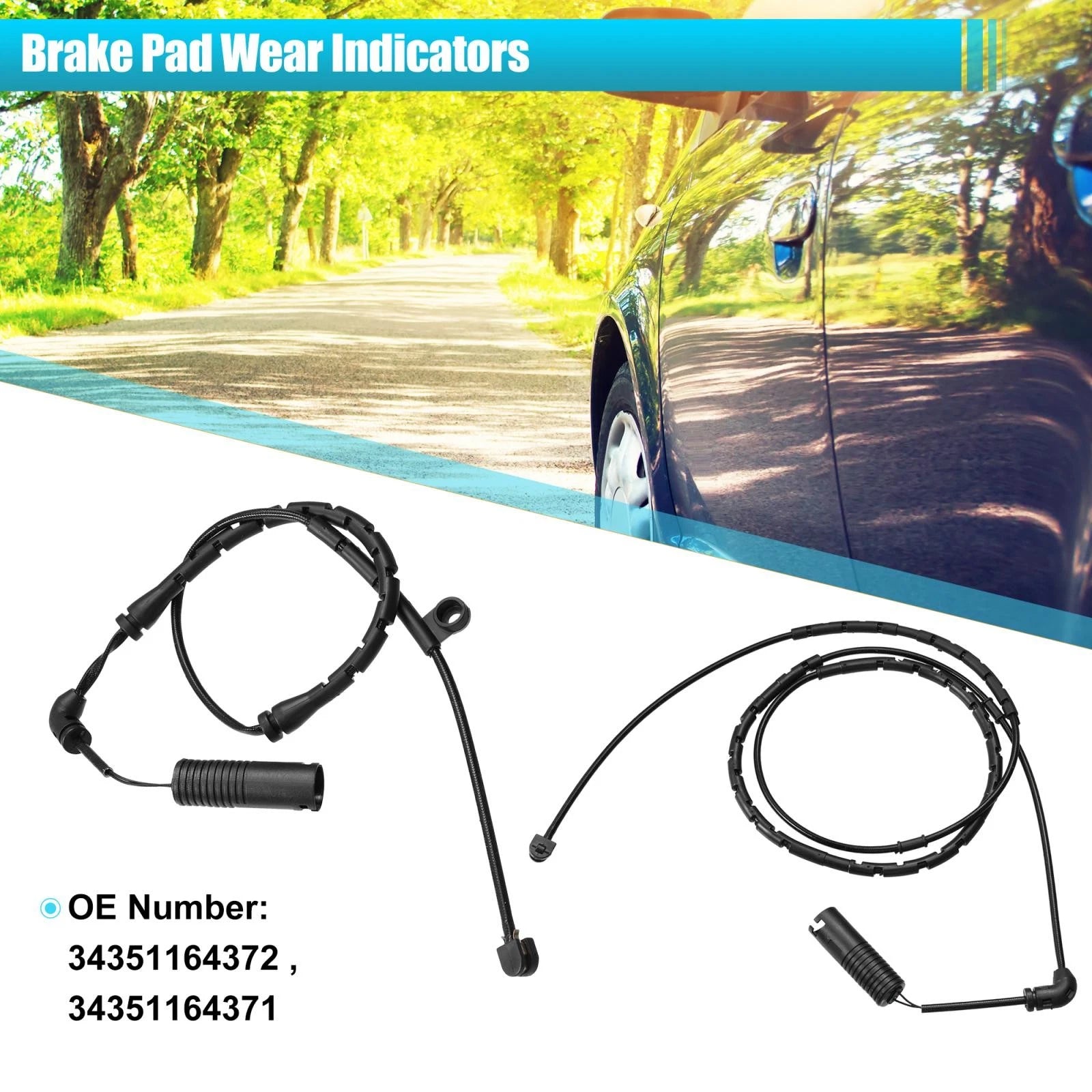 2X Brake Pad Wear Sensor for BMW 330xi 325xi 330i 330Ci (2001–2006)