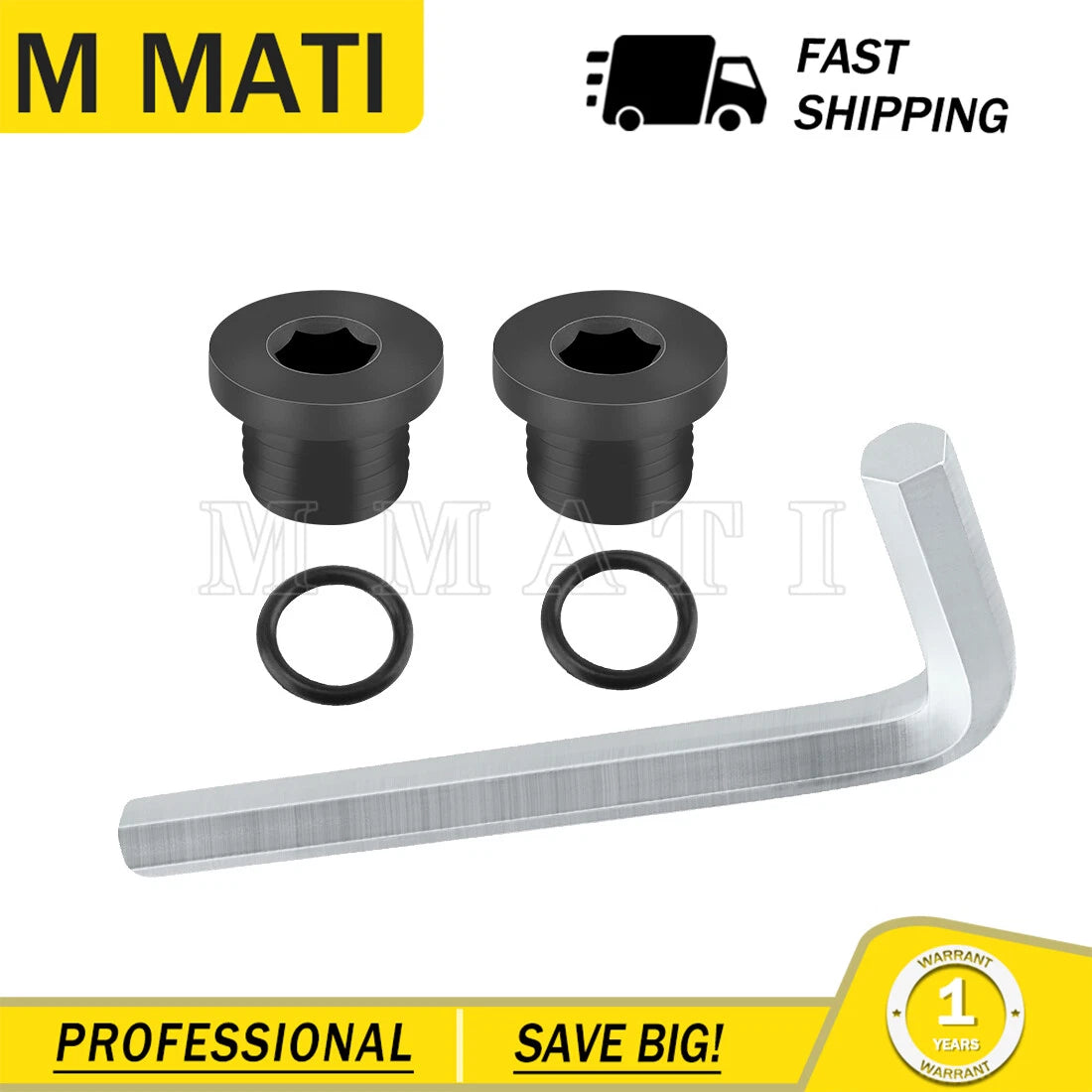 Front Differential Fill & Drain Plug Kit for Polaris General 1000 (2016–2024)
