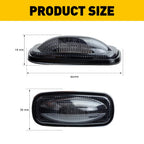 4X LED Light for Dodge Ram 3500 (2003â2009) Smoked White Side Fender Marker