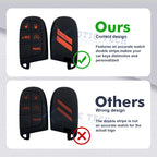 Silicone Remote Key Fob Shell Cover for Jeep Chrysler Dodge (2014-2019)