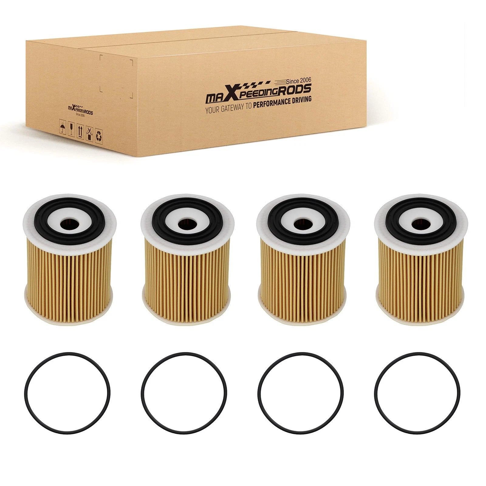 4x Oil Filter Kit for BMW 328i 330i 335i X3 X5 Z4 (2006–2017)