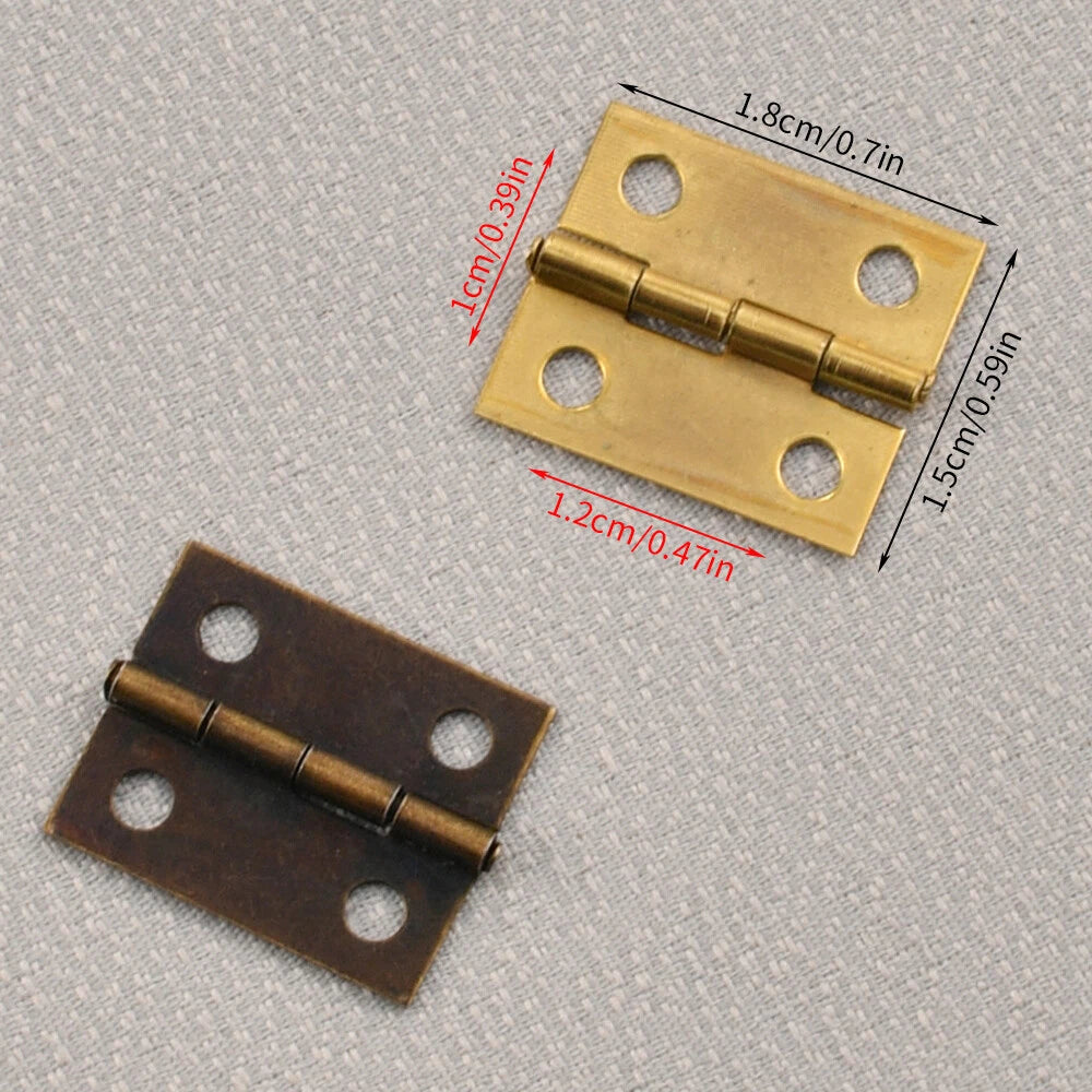 24pc Mini Hinge for Vintage Wooden Box Dollhouse Accessories (18mm x 15mm)