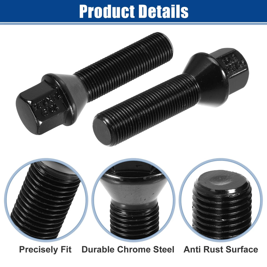 20pcs M14x1.25 Extended Wheel Lug Bolts Conical Seat 45mm for BMW