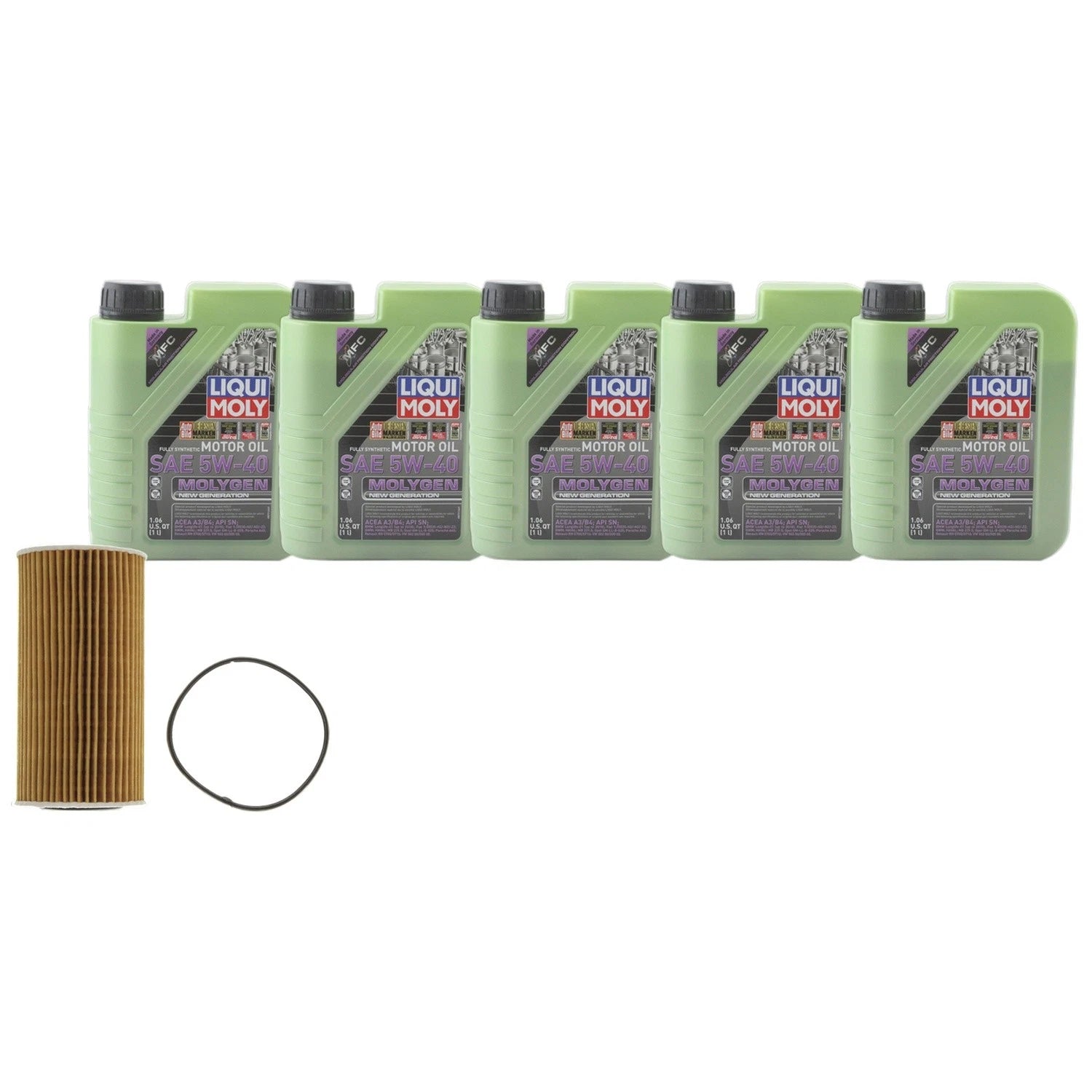 5L Liqui Moly Molygen 5W-40 Engine Oil Change Kit for A3 A4 Jetta (2010–2020)