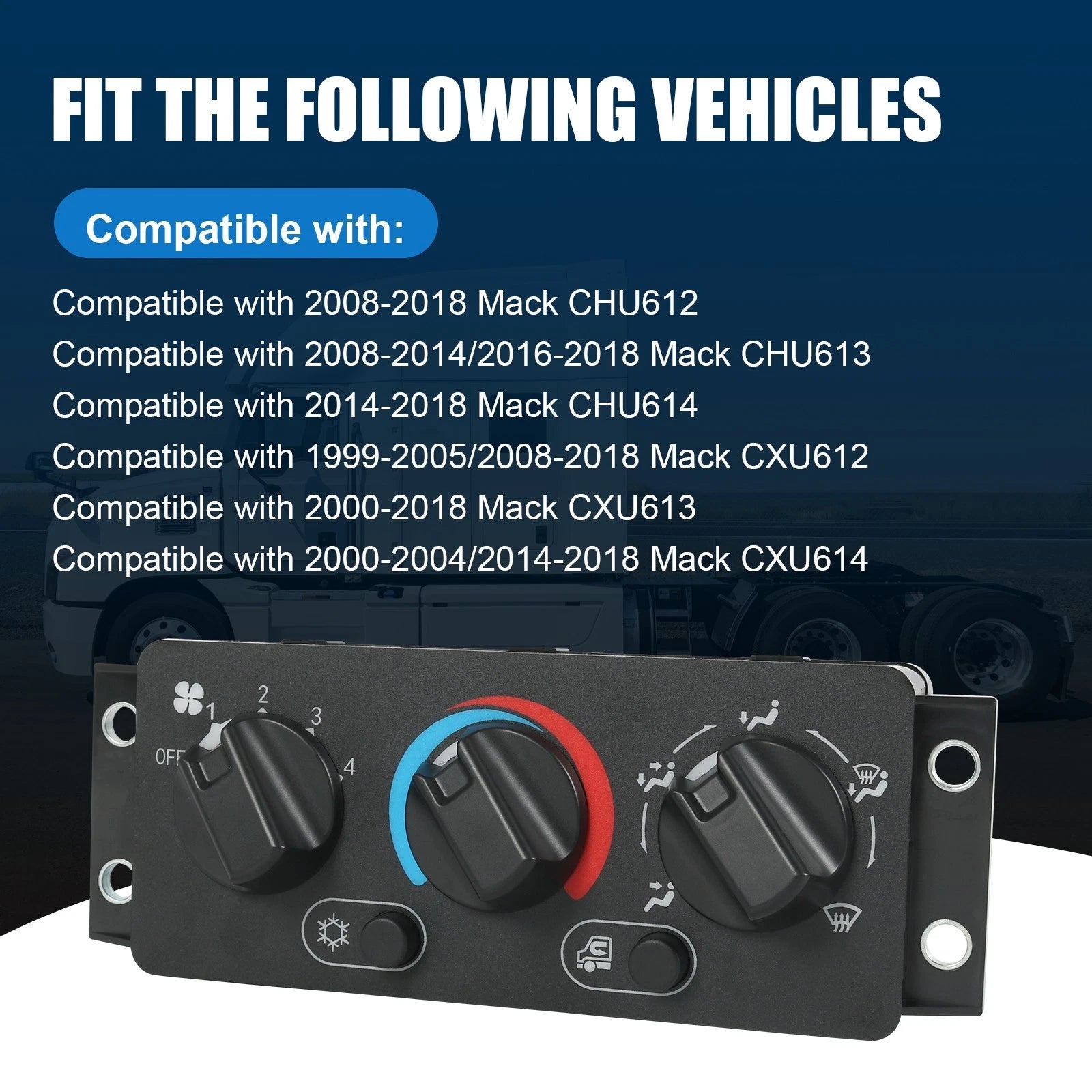 HVAC Temperature Control Panel for Mack CHU/CXN/GU