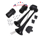 Dual Trumpet Train Horn Air System Kit for RV Car Truck Van Boat (12V)