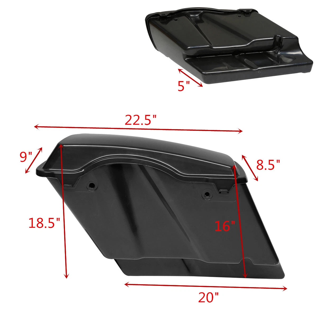 5" Stretched Hard Saddle Bags Conversion Bracket for Harley Softail (1984–2017)