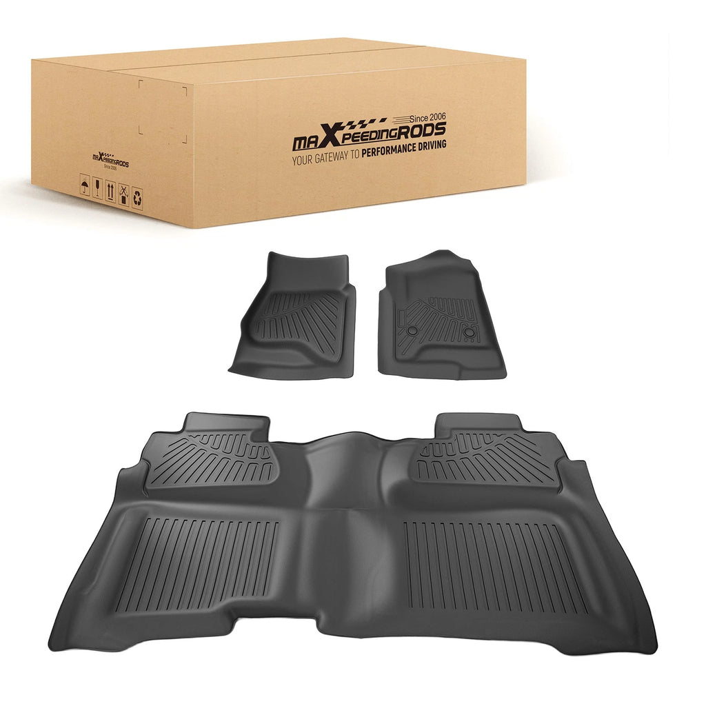 Set of 4 Anti-Slip TPE Car Carpet Floor Mats for GMC Sierra 1500/2500HD (2014–2018)