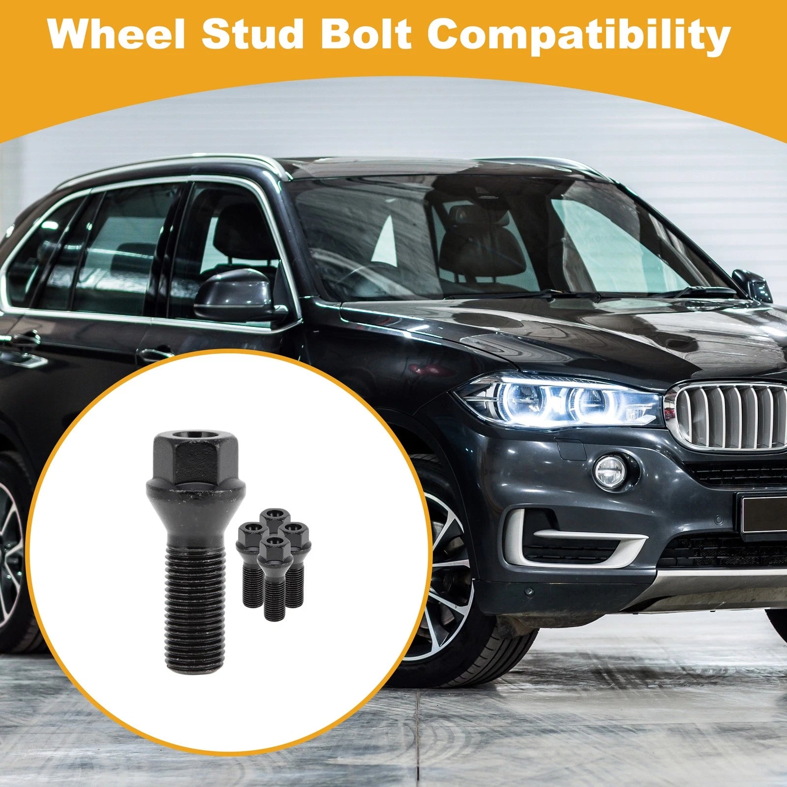 Set of 5 M14x1.5 Wheel Lug Studs for BMW 745i/745Li (2002–2005)