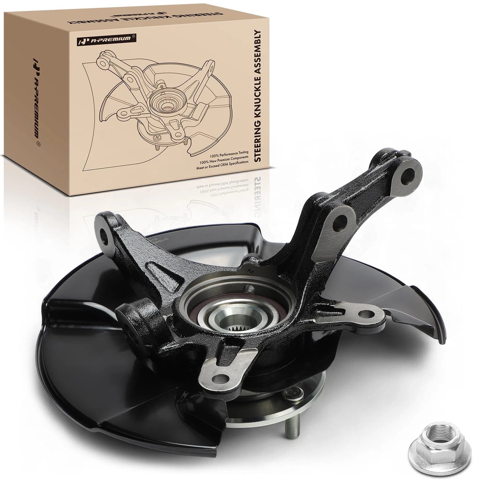 Front Left Steering Knuckle & Hub Bearing for Honda Civic (2006–2011)